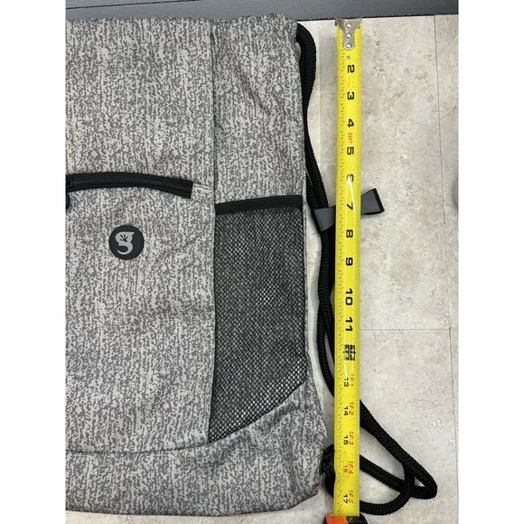 Geckobrands Drawstring Backpack Black‎ Gray Sports Bag - Picture 11 of 11